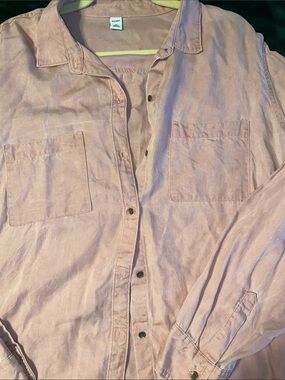 Old Navy Pale Pink Women's Button-Up Shirt